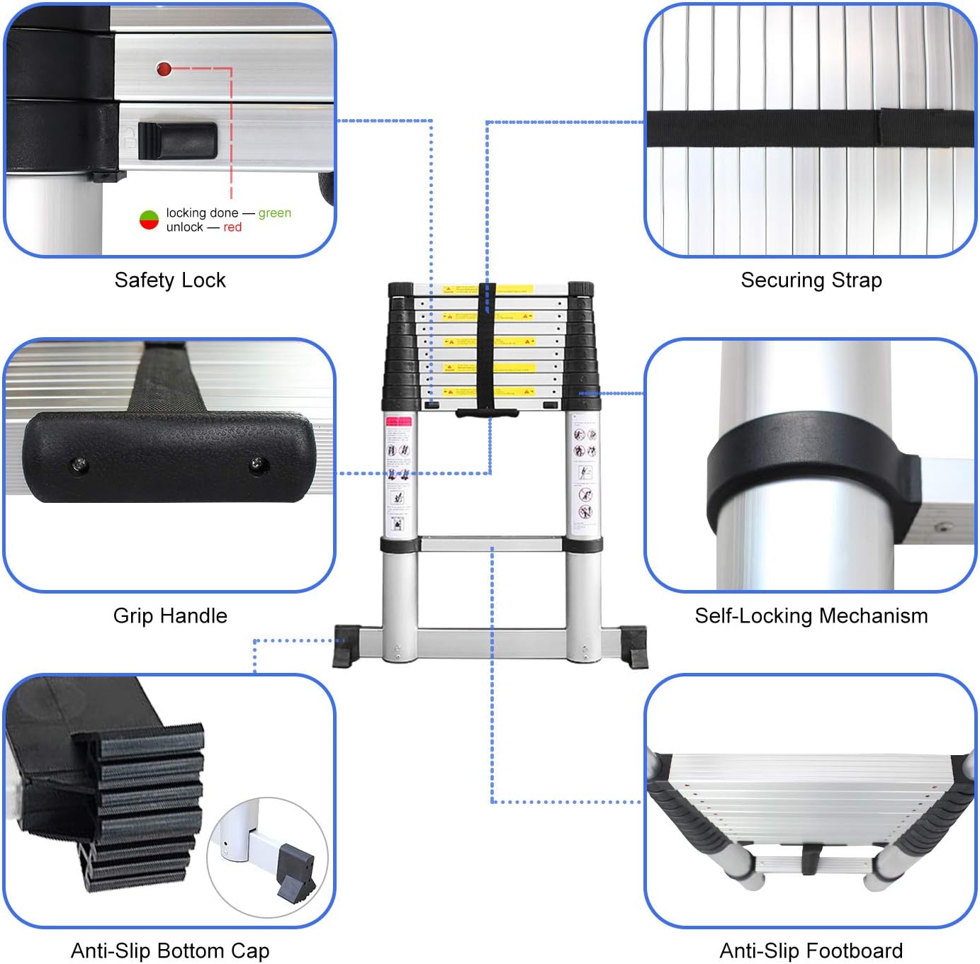❤ Crаzу Dеаlѕ Sotech 15.5 FT Aluminum Telescoping Extension Ladder with Stabilizer Bar and Carry Bag,One Button Retraction Telescopic Collapsible RV Ladder,Soft-Close and Pinch-Free EN131 Certified,Max Load 330 lbs Uр Tо 40% оƒƒ Sotech 15.5 FT Aluminum Telescoping Extension Ladder with Stabilizer Bar and Carry Bag,One Button Retraction Telescopic Collapsible RV Ladder,Soft-Close and Pinch-Free EN131 Certified,Max Load 330 lbs