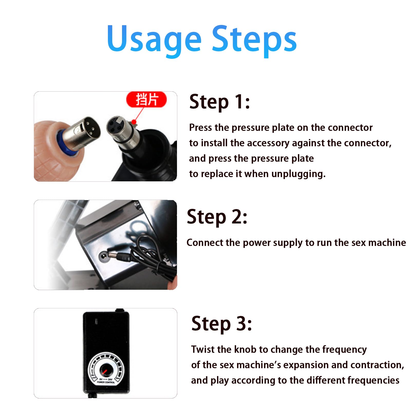 AMAZBEE Sex Machine Juguetes Sexuales - Máquinas y Dispositivos para Parejas Consolador Vaginal y Anal de Empuje Automático Máquina Sexual Portátil Con 3 Accesorios (Pink)