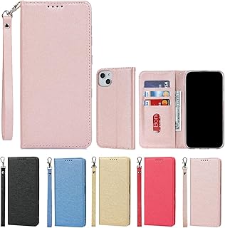 Eastwave アイフォン For iPhone 15 ケース For iPhone15 ケース 手帳型 For iPhone 15 caseストラップ付き PU皮革 明るい色 内蔵マグネット 携帯カバー カードポケット スタンド機能 便利 ピンク