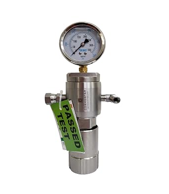 COSMOSTAR R0925 High Pressure Fluid Regulator, Max. Fluid Inlet Pressure 3480 PSI, Adjustable High Pressure Controller for high Quality fine Finishing, Made of Stainless Steel