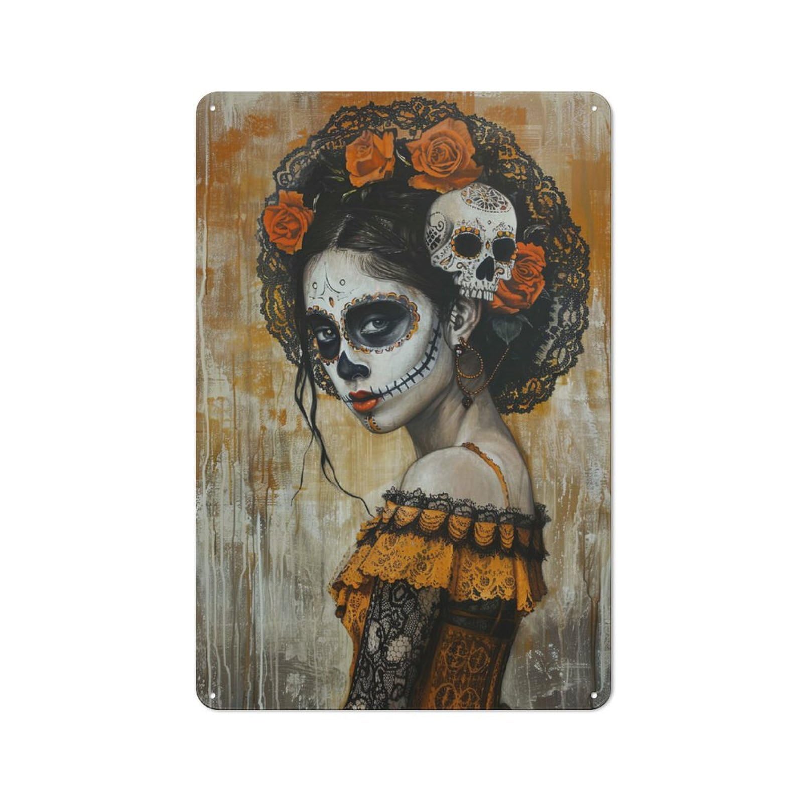Junmoney Halloween Xix Vintage Metal Wall Sign 30X20cm For Garage Or Workshop, For Metal Sign Collectors, For Garage And Workshop Walls