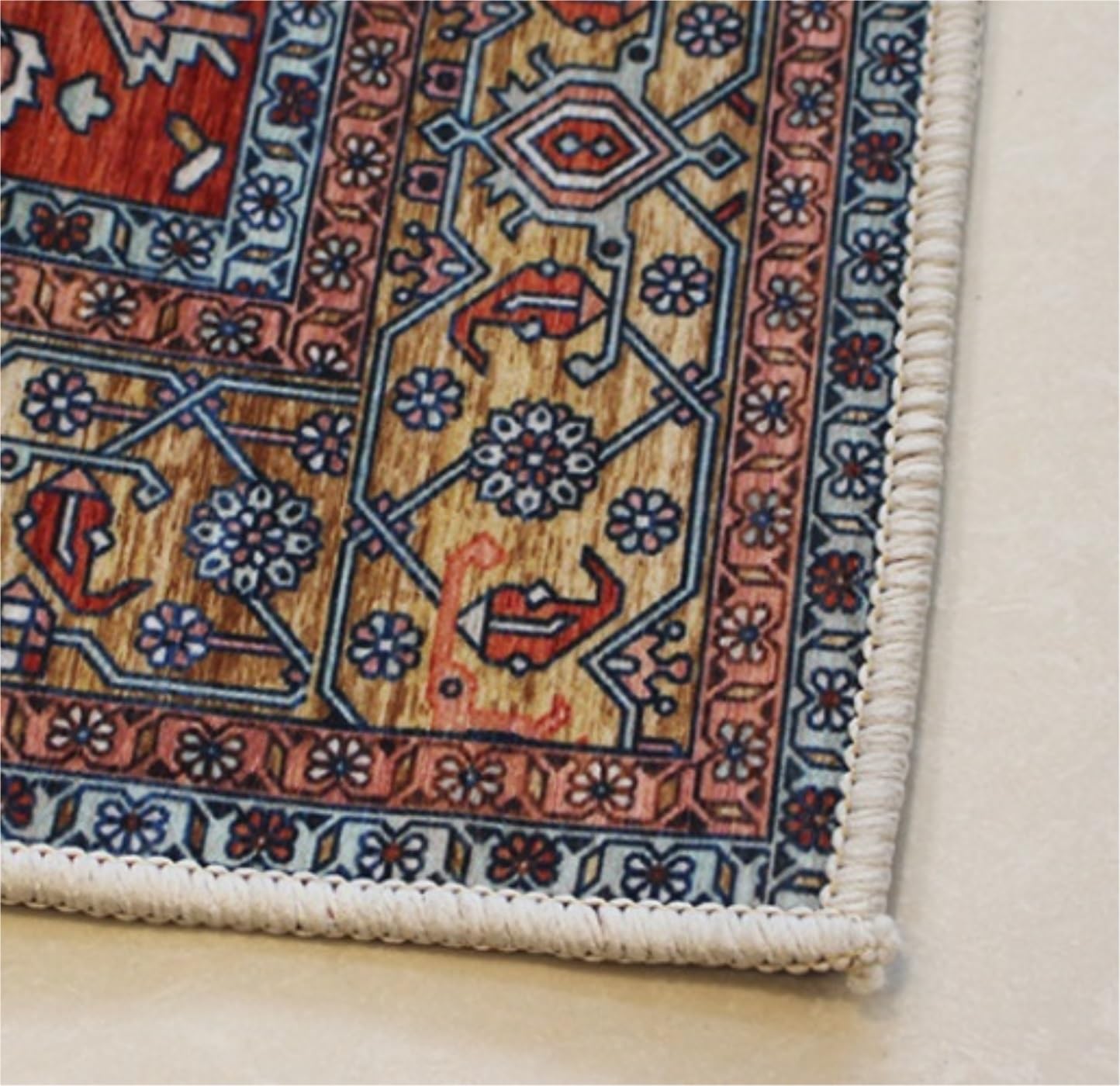 Dywan Relax Area Dywaniki W Stylu Vintage Dywaniki Boho Antypoślizgowy Podkład Dywanowy Do Salonu, Sypialni Wygodny Dywan do Domu(A,100 * 200cm)