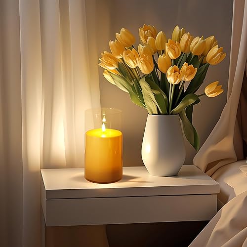 Miniatura 7 de NICEME Velas LED  Resistente al agua al aire libre, funcionan con pilas, velas falsas eléctricas de plástico para Halloween y Navidad decoración del