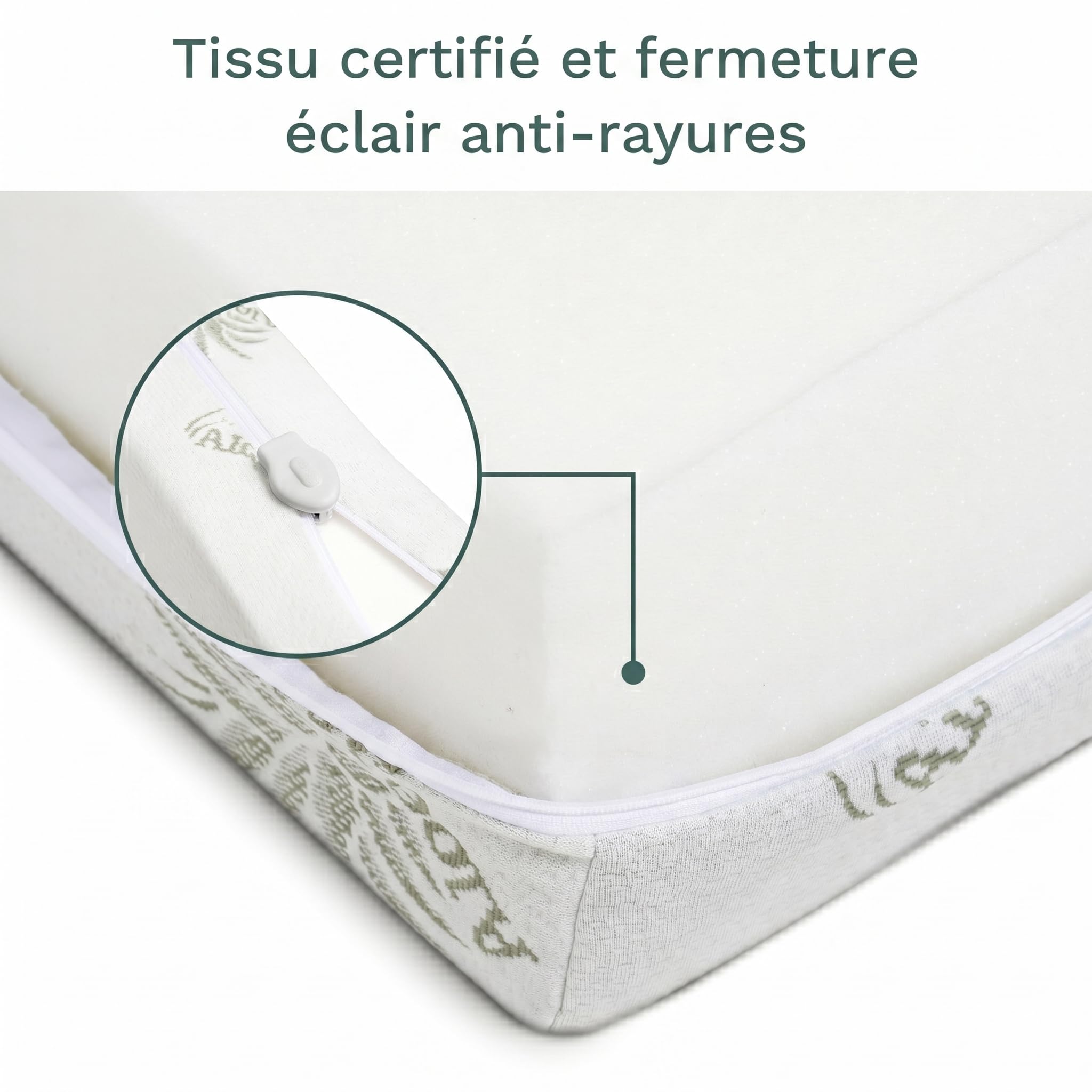 DOLCI SOGNI Matelas Bebe 50x83 cm - Matelas Next to Me Chicco - 100% Made in Italy - Oeko-TEX® et CertiPUR™ - Matelas Couffin avec Housse en Aloe Vera Lavable