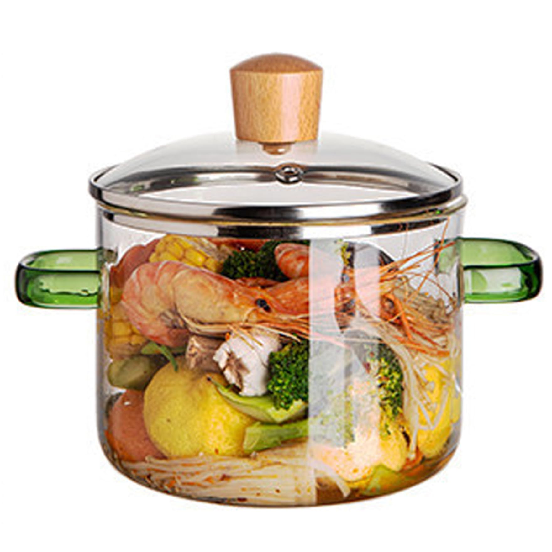 Pots en verre universels de 1,6 L pour cuire la bouillie et le lait du matin en famille