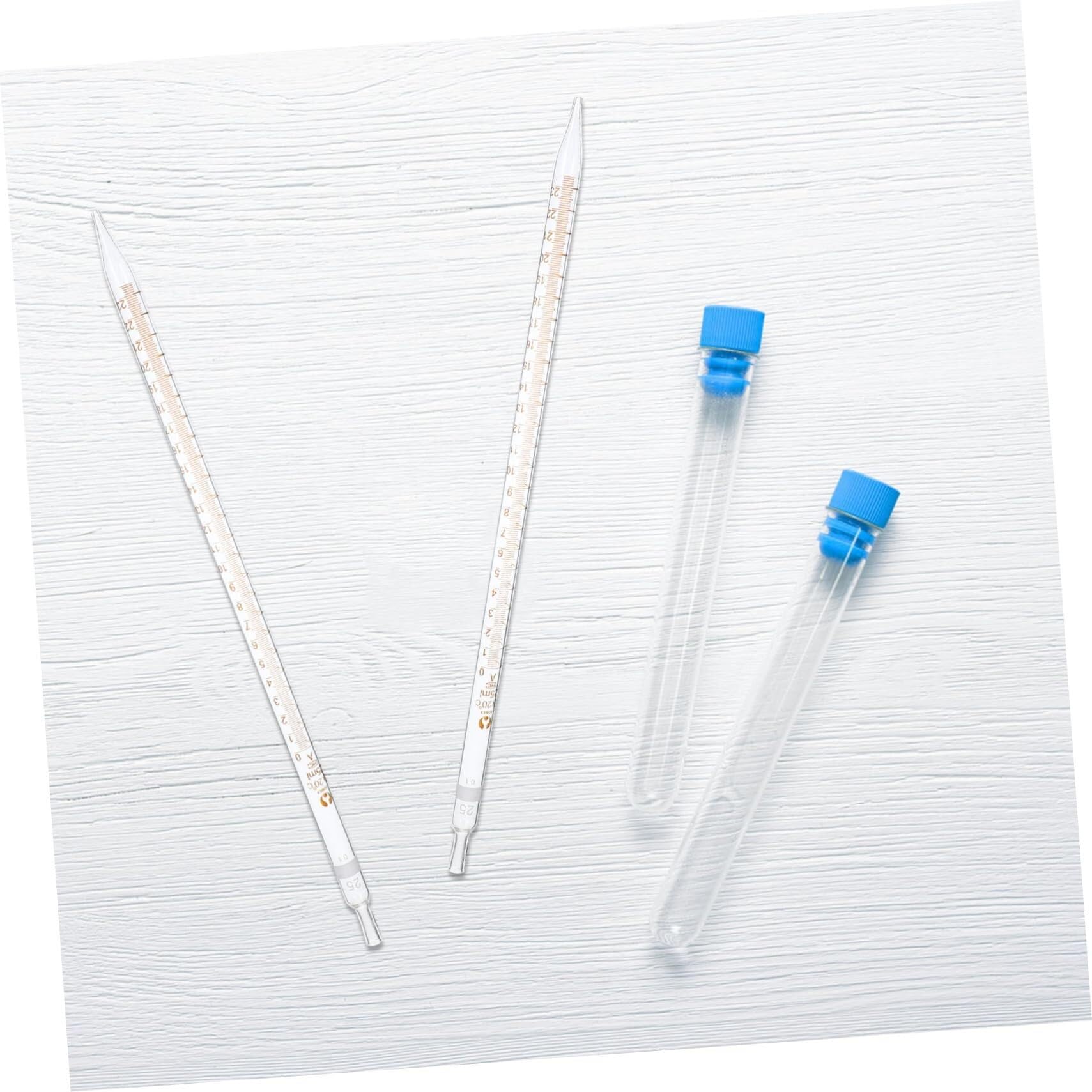 20 Stück Graduierte Pipette - Kalibrierter Glas-Tropfer für genaue Flüssigkeitsmessung, Laborbedarf(Transparent)