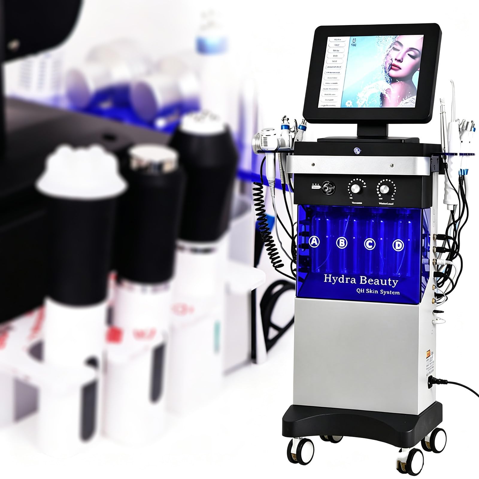 Dispositivo Di Bellezza Per Trattamento Viso Idro-Ossigeno,Schermo Da 10,4"