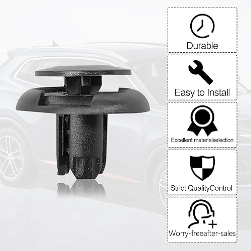 Miniatura 6 de 30 clips para guardabarros, protectores de protección contra salpicaduras de nailon, compatibles con Honda Acura Accord Civic CRZ Fit Insight