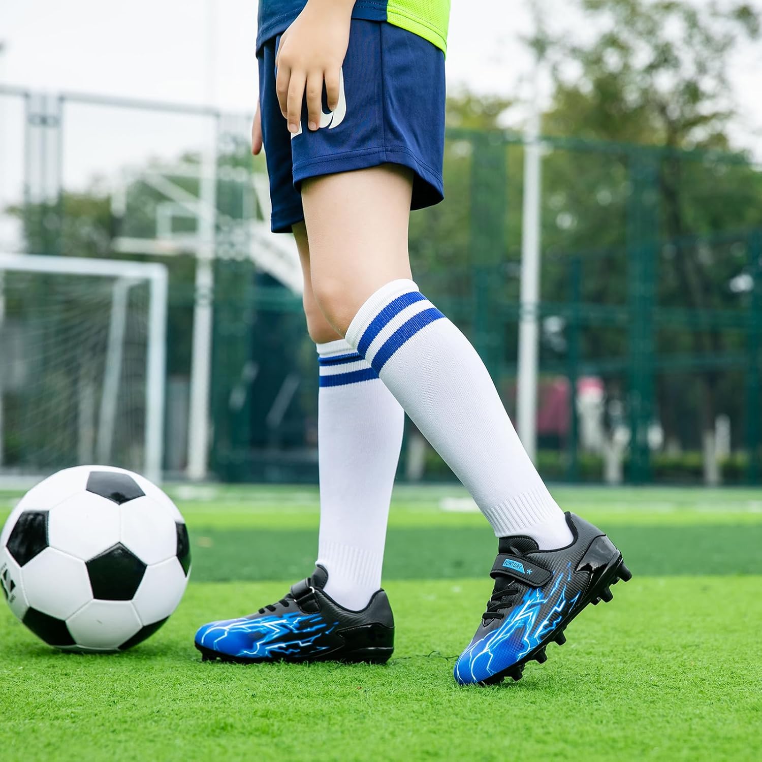 Boys Girls Soccer Cleats Kids Firm Ground Athletic Outdoor Football Cleats Running & Training Youth Baseball Shoes - Image 7