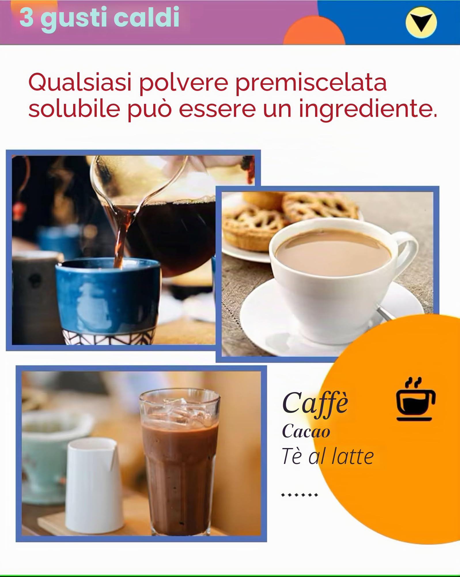 Distributore automatico commerciale del caffè di SEQ con il distributore a gettoni del caffè, bevande calde a 3 sapori, moneta e sistema di goccia della tazza