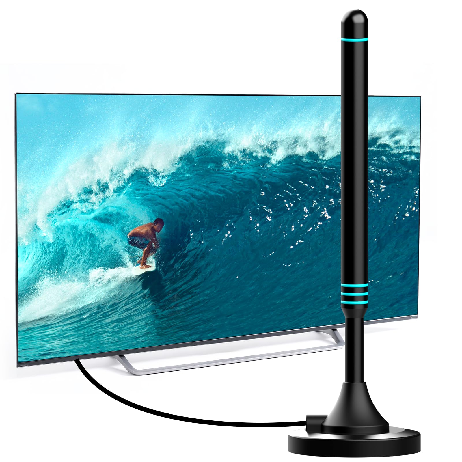 Ariels Digital Tv Antenna With Booster Strong Magnetic Base