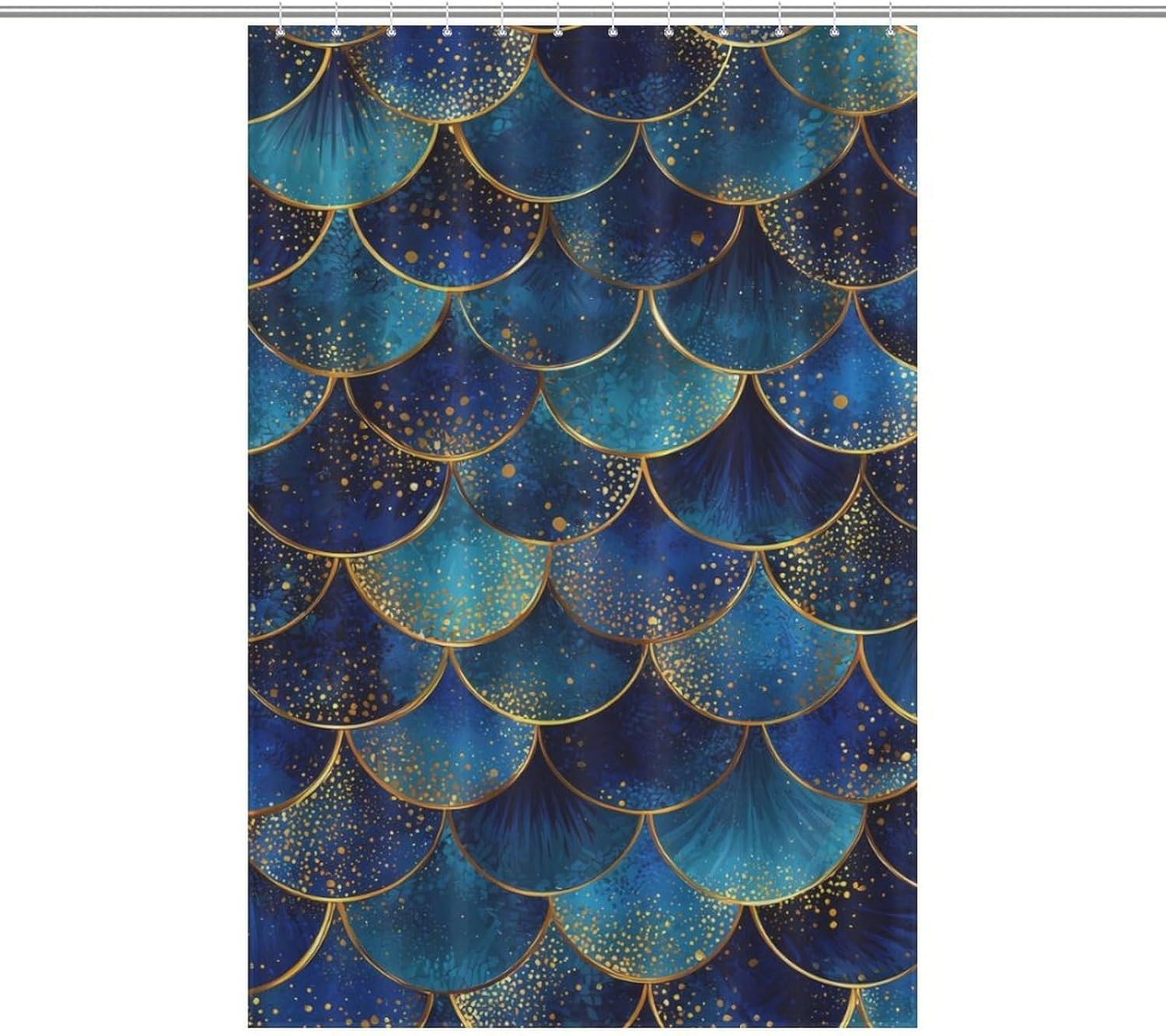 Me-rmaides Scales Shower Curtain 46.85x70.87Inch（119x180cm） Polyester Bath Curtain Shower Curtains Printed Decorative