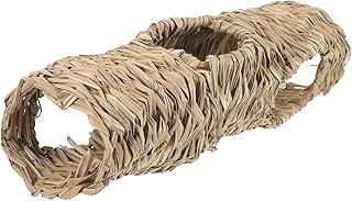 GARVALON Brinquedo De Palha Túnel Brinquedos Palha Hamster Túnel Chinchila Esconderijo Túnel Hamster Palha Túnel Esconderijo Hamster Túnel Ninho Ninho Para Tecer Esquilo Hamster