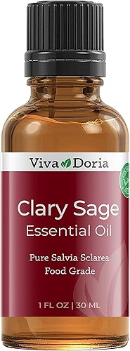 Viva Doria Aceite esencial de salvia pura 100  sin diluir grado alimenticio aceite de salvia de Clary 30 ml