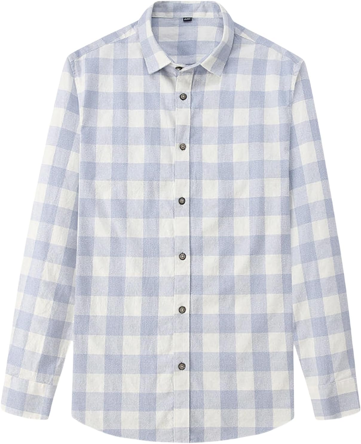 Men's Autumn Winter Cotton Plaid Korean Style Slim Fit Casual Long Sleeve Shirt