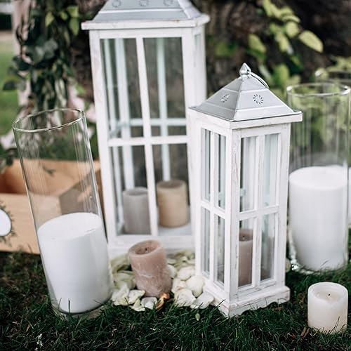 Miniatura 5 de Irenare 24 jarrones cilíndricos de vidrio a granel, portavelas flotantes de cristal transparente para bodas, hogar, cenas formales (16 x 3.35