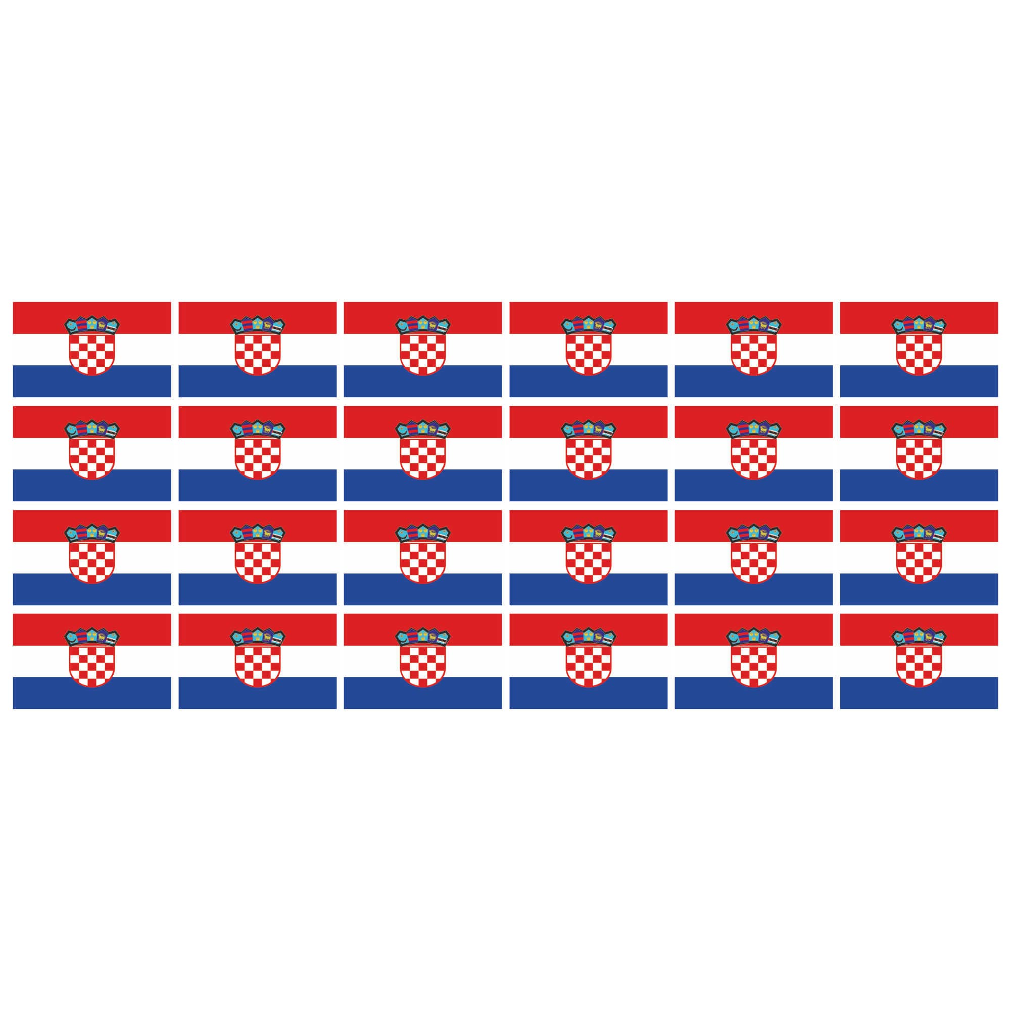 12 Adesivi Mini Bandiera Croazia – Rettangolari 33x20 Mm, Autoadesivi, Permanenti, Su Foglietti, Perfetti Per Personalizzare Oggetti E Decorazioni - 2