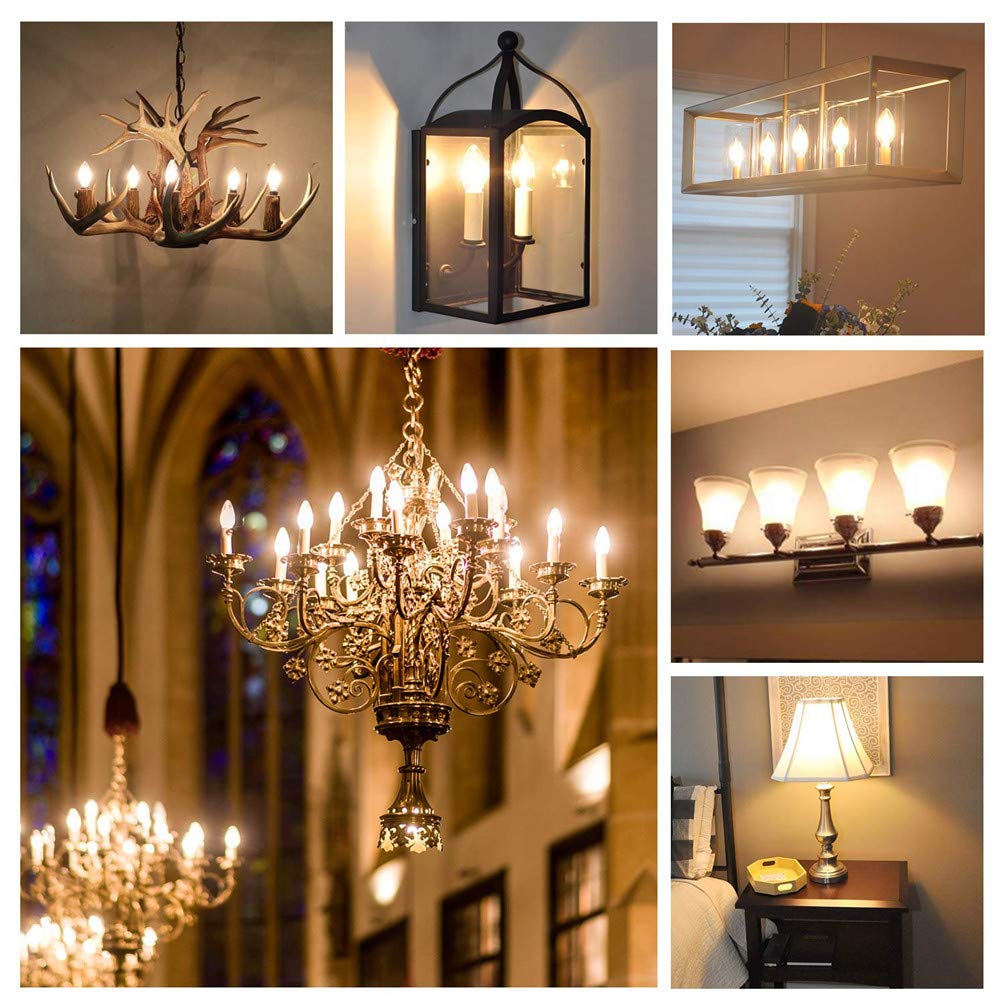 Lampadina, Lampadina a filamento LED 2700K/C35/3,5W Lampada a Candela Retro Lampadine a filamento LED E14/220V Dimmerabili Illuminazione Decorativa per la casa, 10 Pezzi