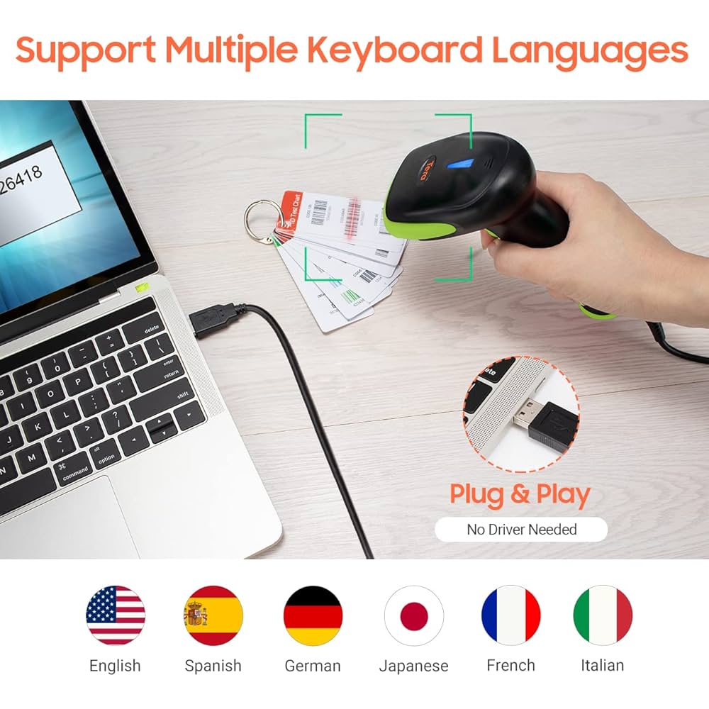 Amazon.co.jp: Tera レーザーバーコードスキャナー バーコード