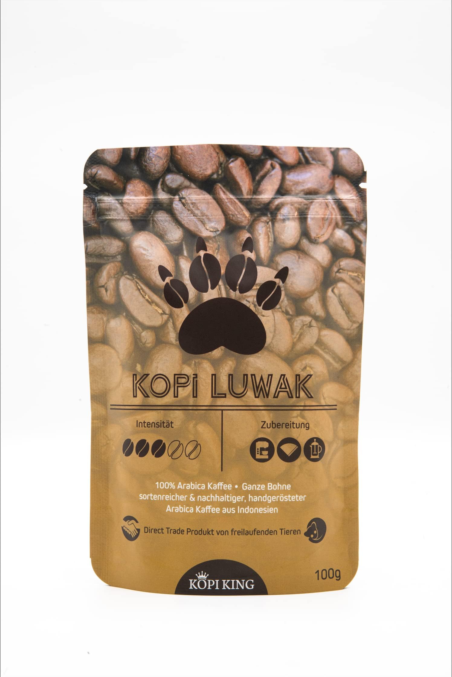 Kopi King - Wild Kopi Luwak from Bali, Indonesia (100g, Whole Beans)