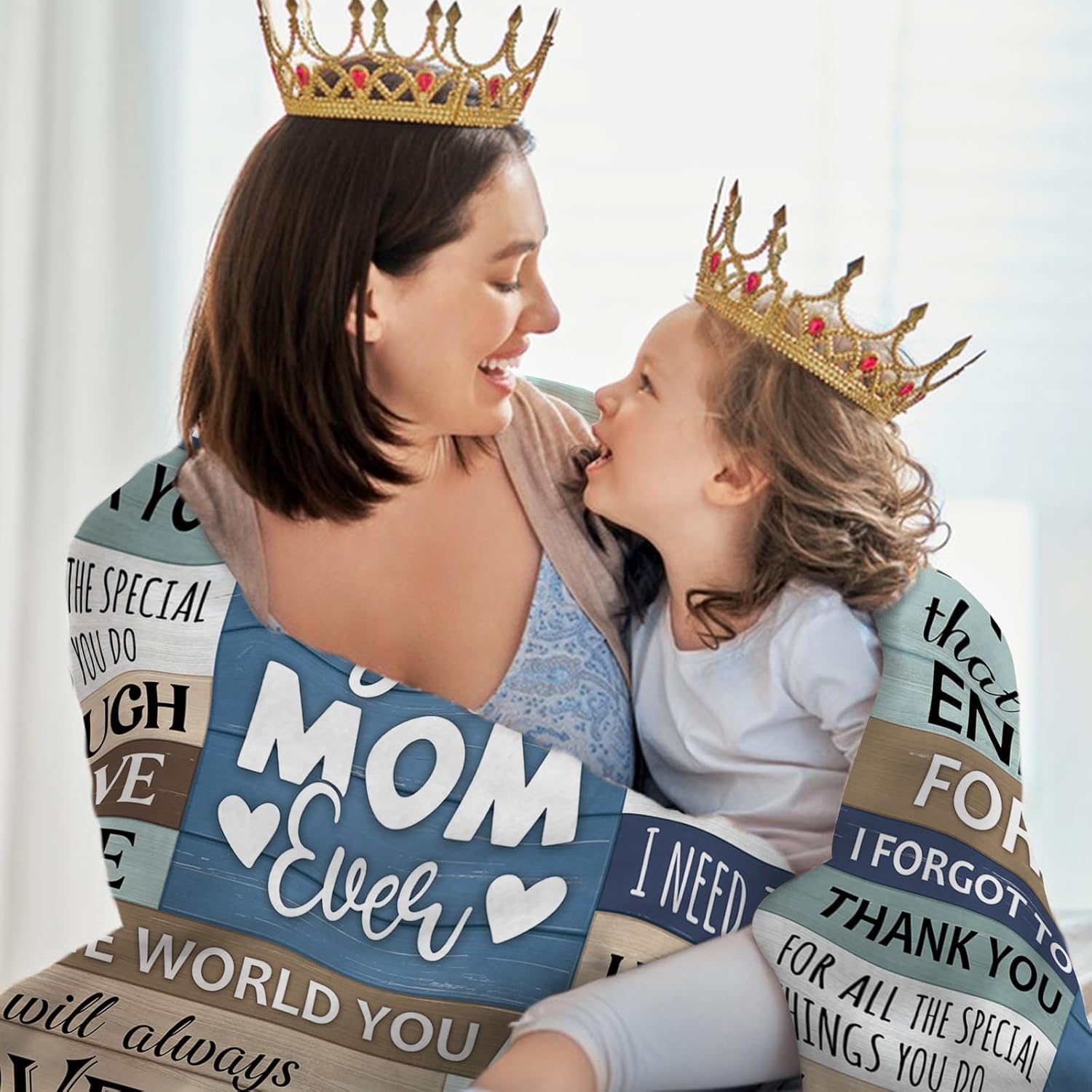 Gift for Mom from Daughter Son Flannel Throw Blanket, for Mama, Birthday Ideas, Best Mom Ever Present for Women, Soft Farmhouse Bedding Sofa Blankets 50 x 60 in - Image 6