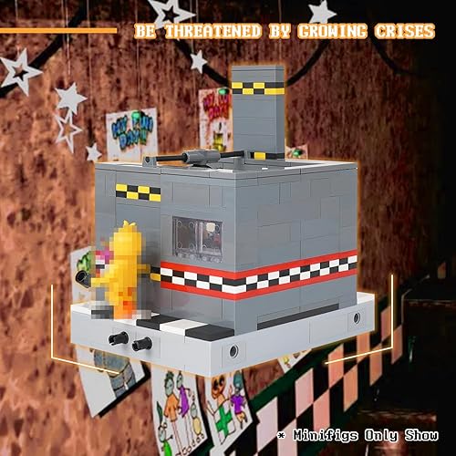 Miniatura 4 de -MOC FNAF - Juego de construcción de oficinas creativas, lindos bloques de construcción para niños, Halloween para niños (374 piezas)