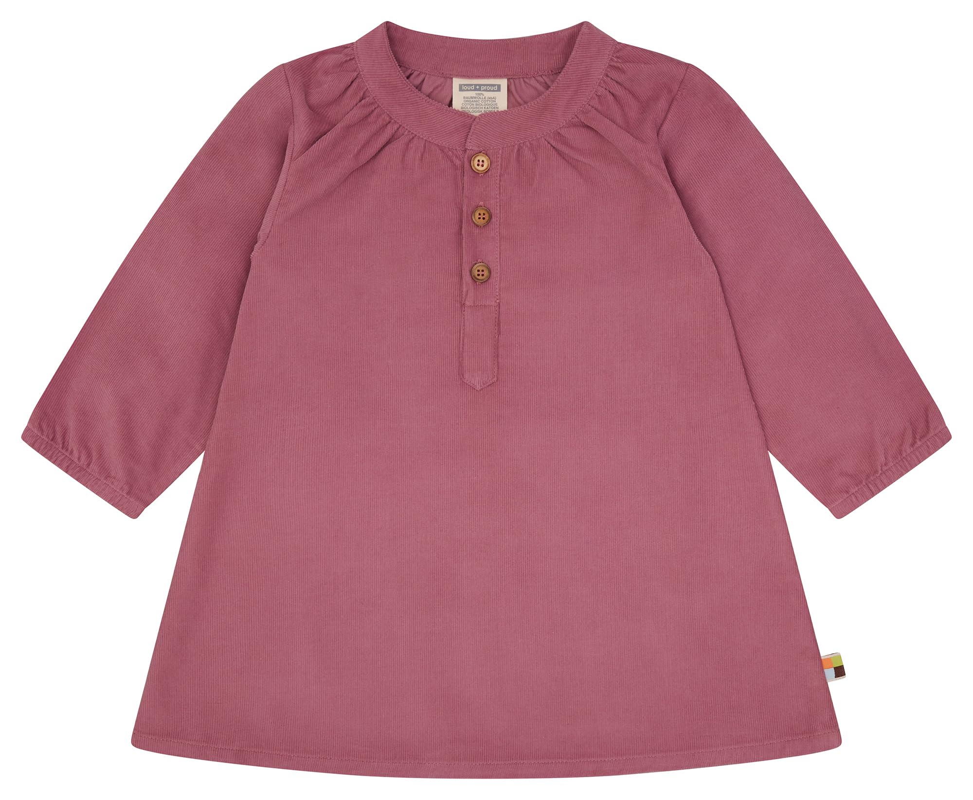 loud + proud Mädchen Cord, GOTS Zertifiziert Kinderkleid