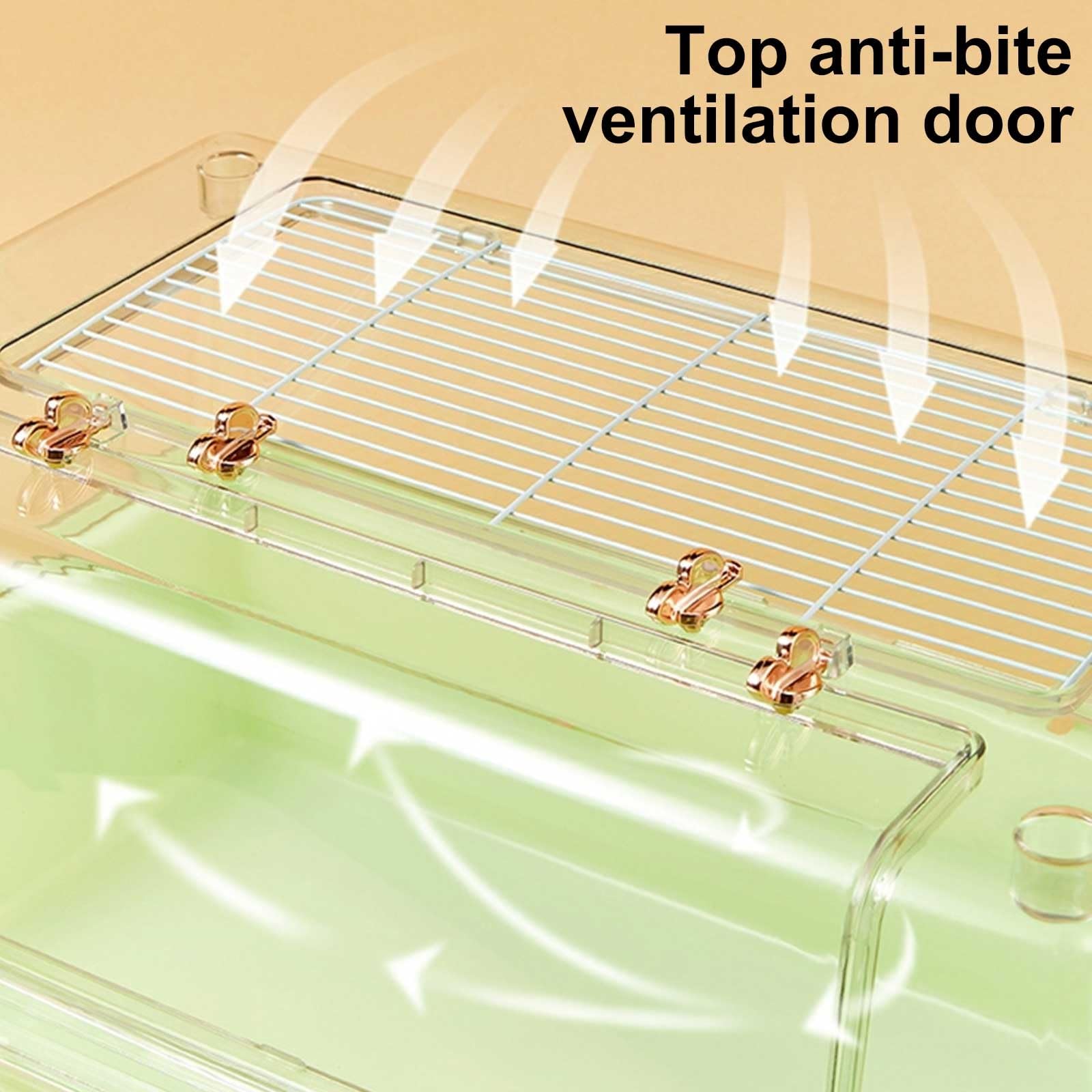 Cage Hamster Domestici, Gabbia per Criceti con Bottiglia d'Acqua, Ruota per Esercizi, Ciotola per Cibo e Nascondiglio per Criceti, Gabbia per Porcellini D'India(Green)