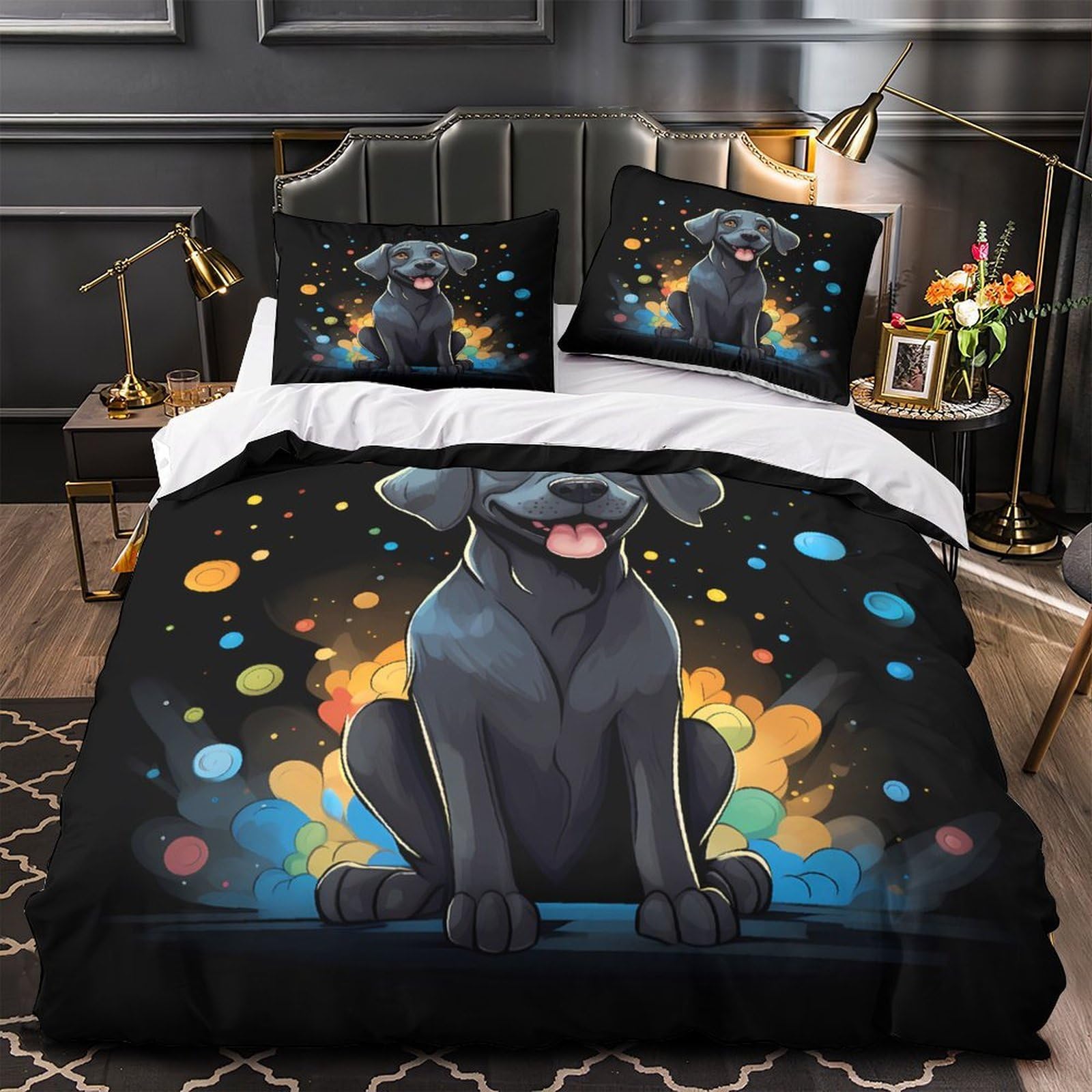 Housse de couette imprimé en 3D ultra douce finitions haut de gamme