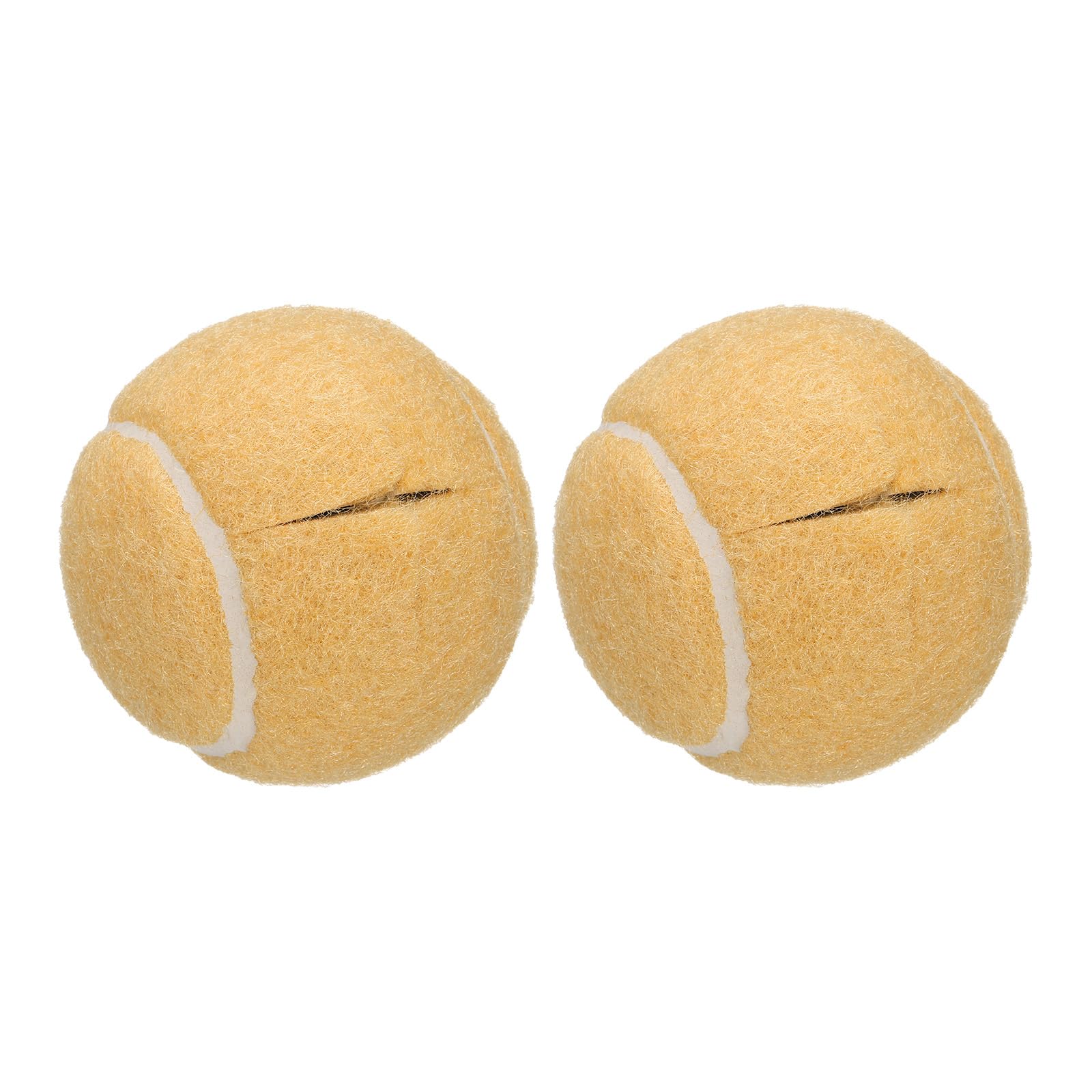 sourcing map 2 Pcs Precut Walkers Tennis Balls, Universal Precut Glide Ball Walkers Accessories Glides for Furniture Legs and Floor Protection, Beige