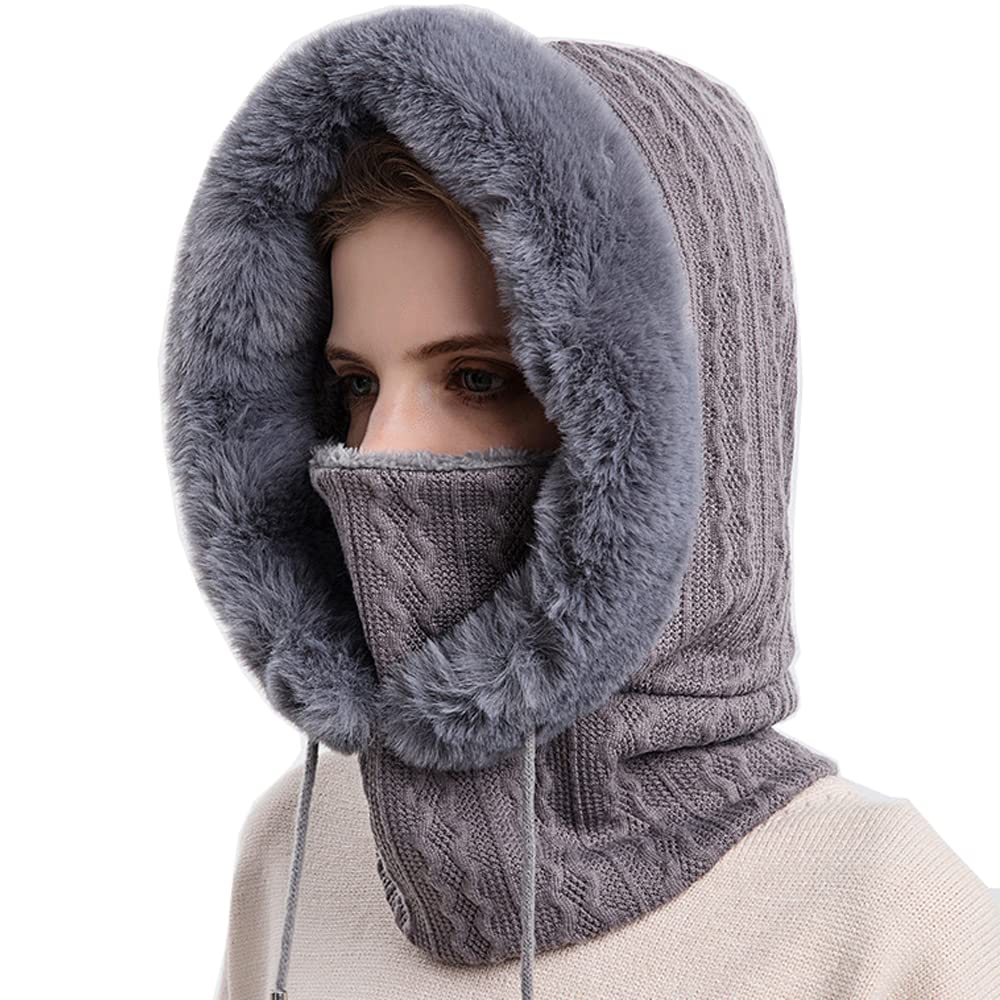 Yekeyiski Mask Face Mask Women Winter Scarf Hat Head Warmer