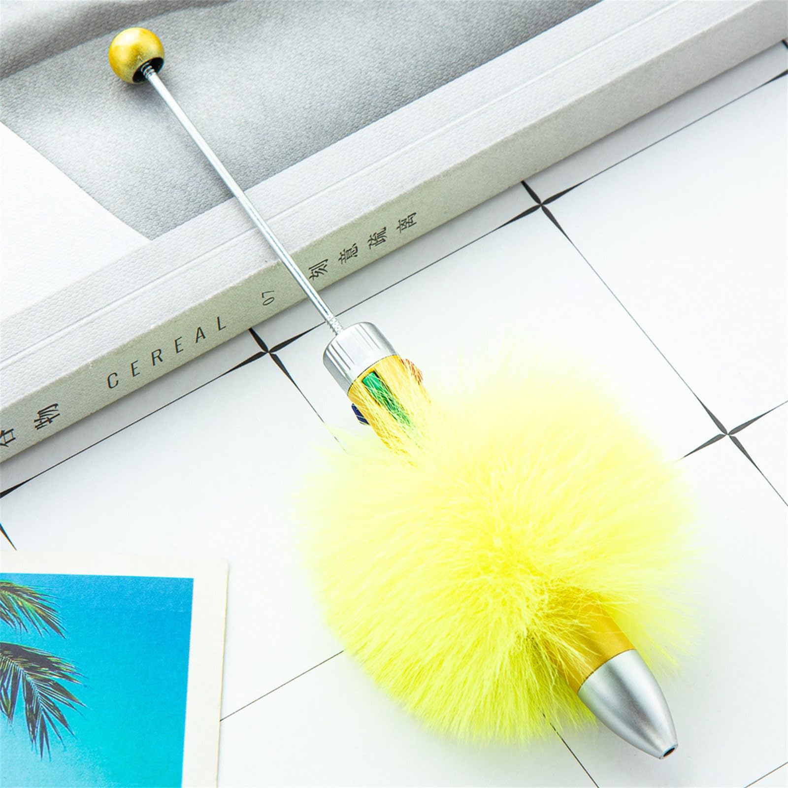 Beadable Ballpoint Pen Bead Rollerball Pen Inks Pen Beaded Pen Kid Student Office School Supplies — view 5