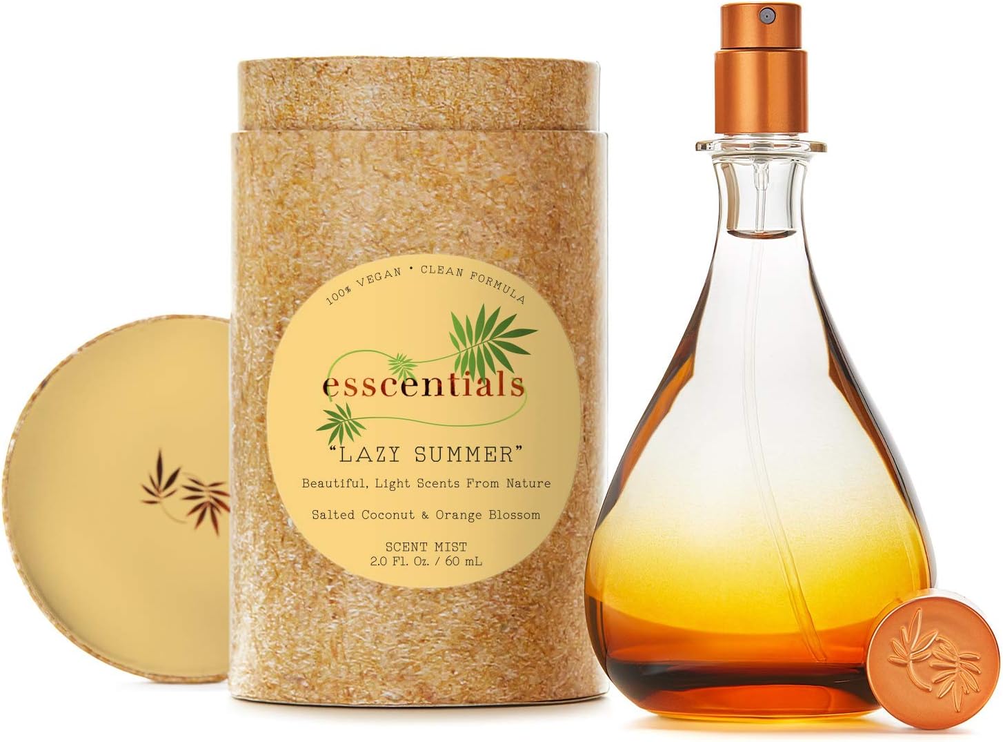 ESSCENTIALSLazy Summer Fragrance Mist | Light, Buildable, Spray Fragrance Featuring Subtle Notes Of Salted Coconut & Orange Blossom, 2.0 oz / 60mL