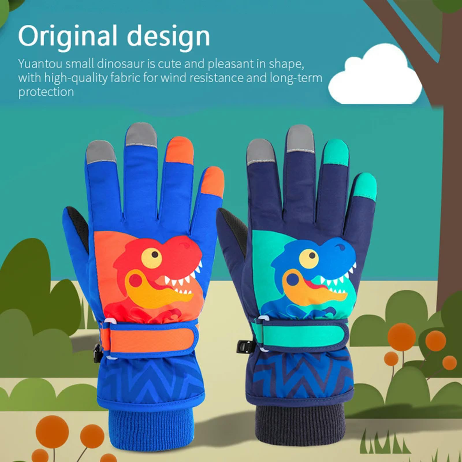 Guantes de Chico Chica Guantes De Esquí De Invierno para Niños para Mantenerse Calientes Y Guantes De Terciopelo
