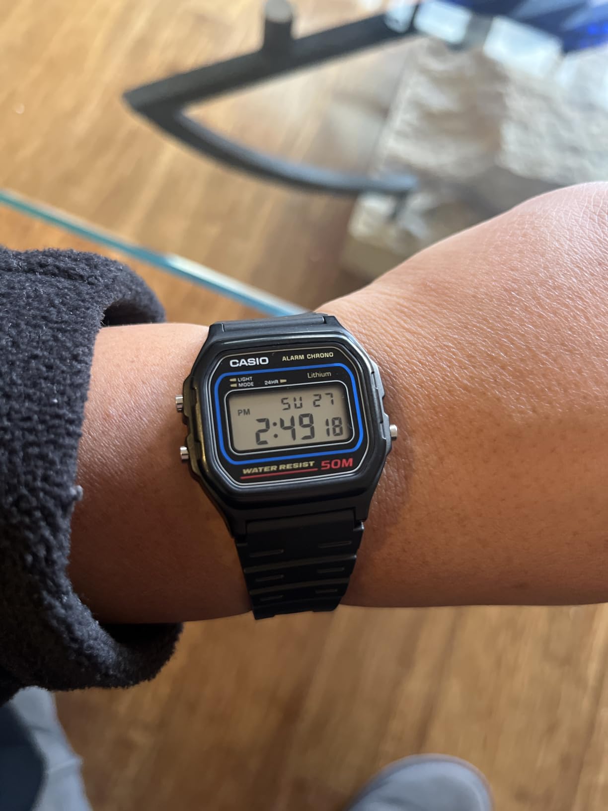 CASIO Unisex W59-1 Classic Digital Watch, Black/Grey Dial, Black Band ...