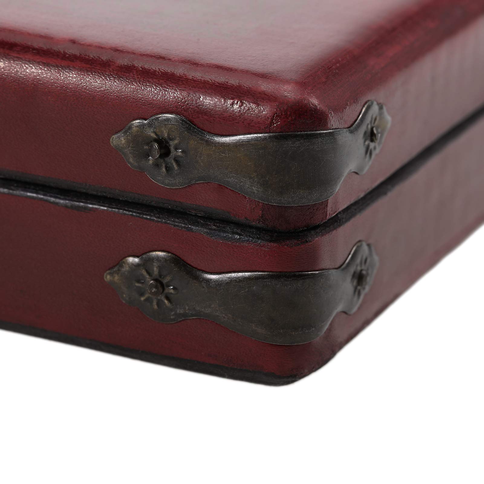 Coffret de Mahjong Portable avec étui Rangement en Bois Jeu Pratique pour Les déplacements Loisirs Famille