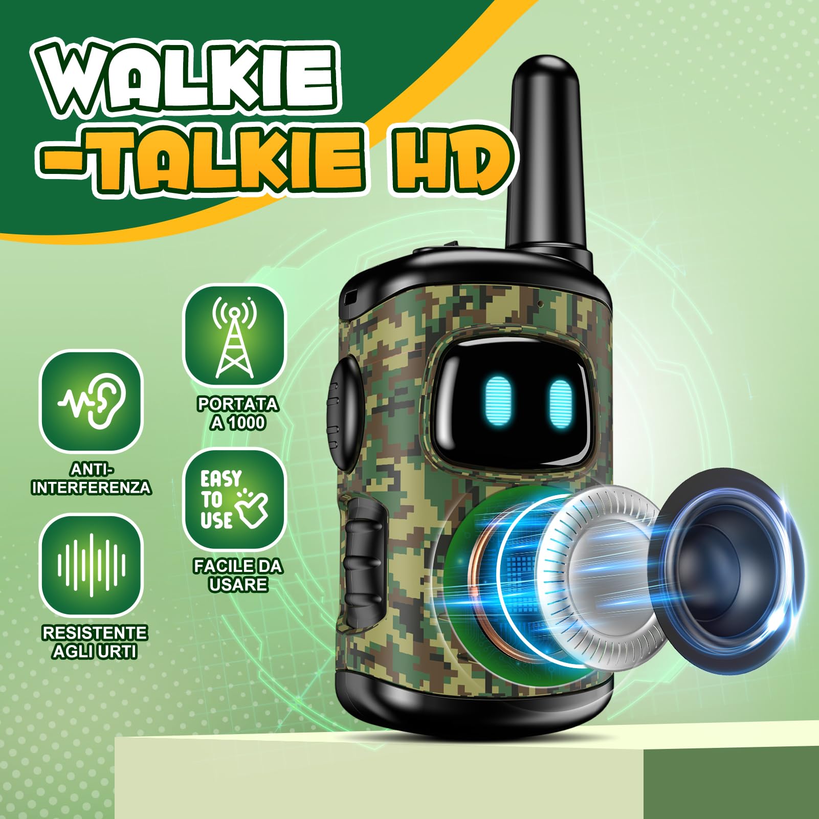 Dislocati Giochi Bambino 3-9 Anni Maschio, Walkie-talkie Bambini Regalo Bambino 3-9 Anni Binocolo Bambini Giochi da Giardino per Bambini Giochi all'aperto per Giocattoli Bambino Regali di Natale