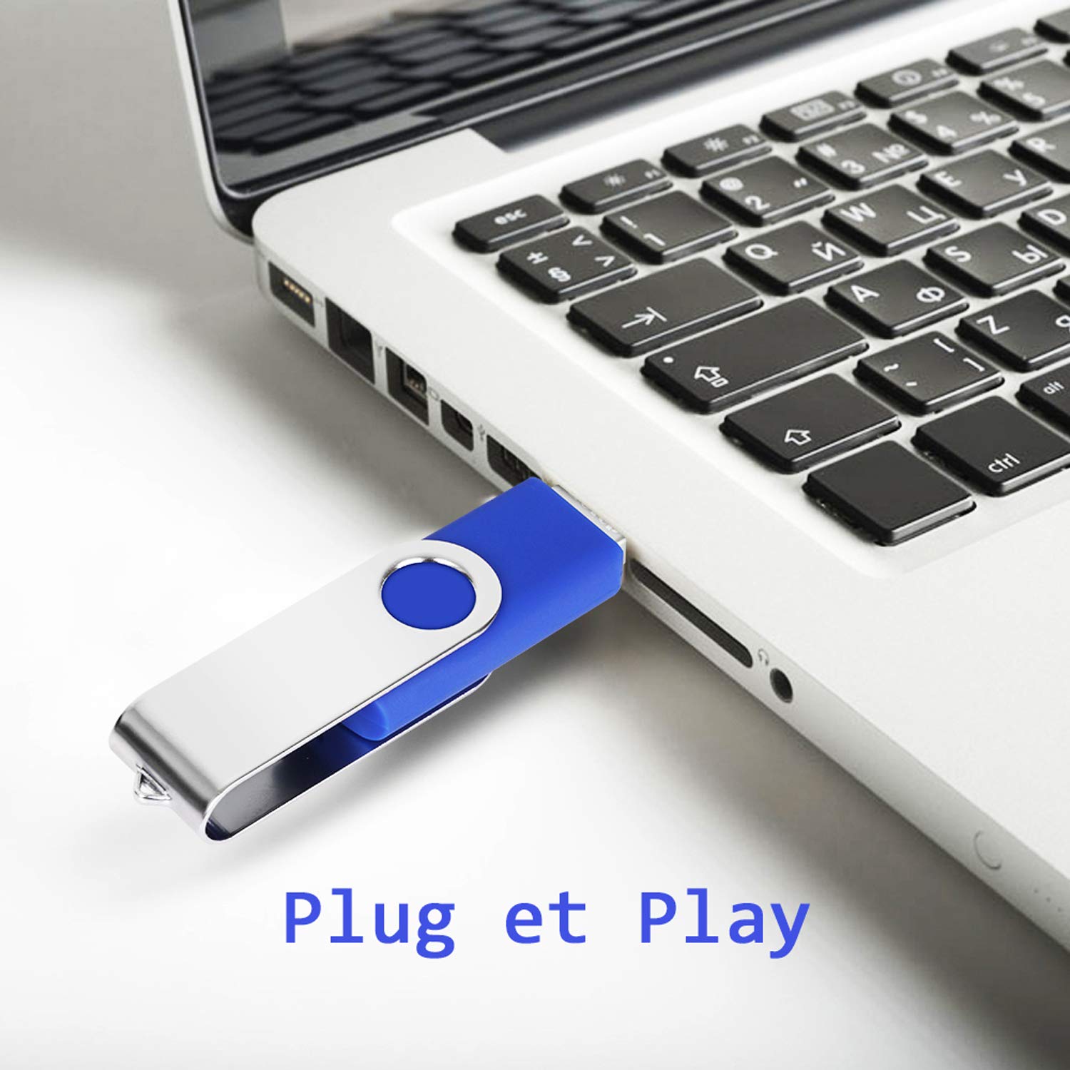 AreTop Chiavetta USB da 16 GB, 10 pezzi, rotazione USB 2.0, 10 colori | Rotazione a 360° protegge il connettore, USB 2.0 Plug-and-Play, compatibile PC/Laptop/Tablet/Auto/TV