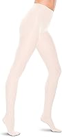 Vista 1 de THERAFIRMLIGHT Pantimedias de apoyo para mujer, medias de compresión de 10-15 mmHg (blanco, pequeño)