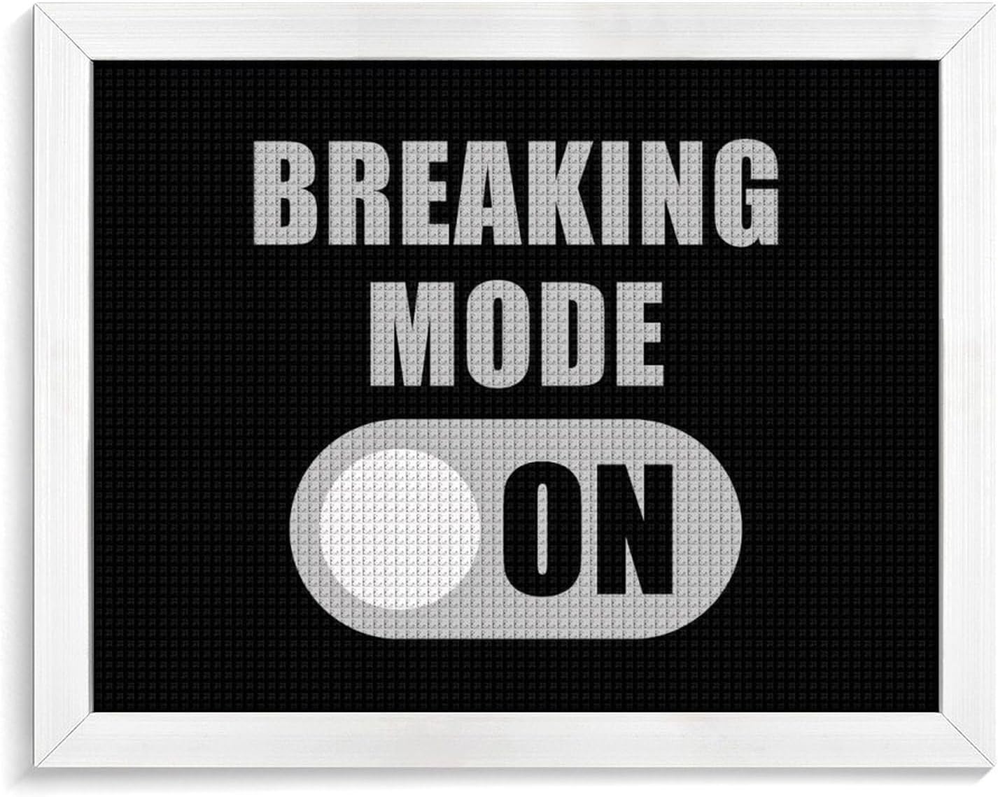 Breaking Mode On Printed Diamond 5D Painting Kits DIY Full Drill Crafts for Home Wall Decor 16x20 Inch White Wood 50 * 40cm