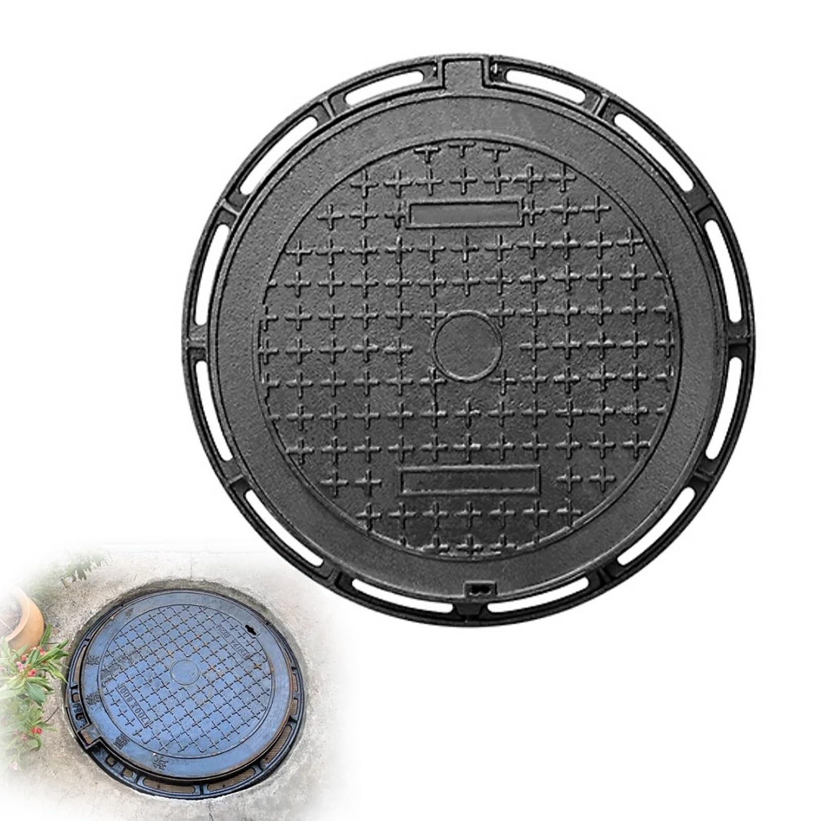Amazon.com: Round Manhole Cover, Cast Iron Septic Tank Lid with