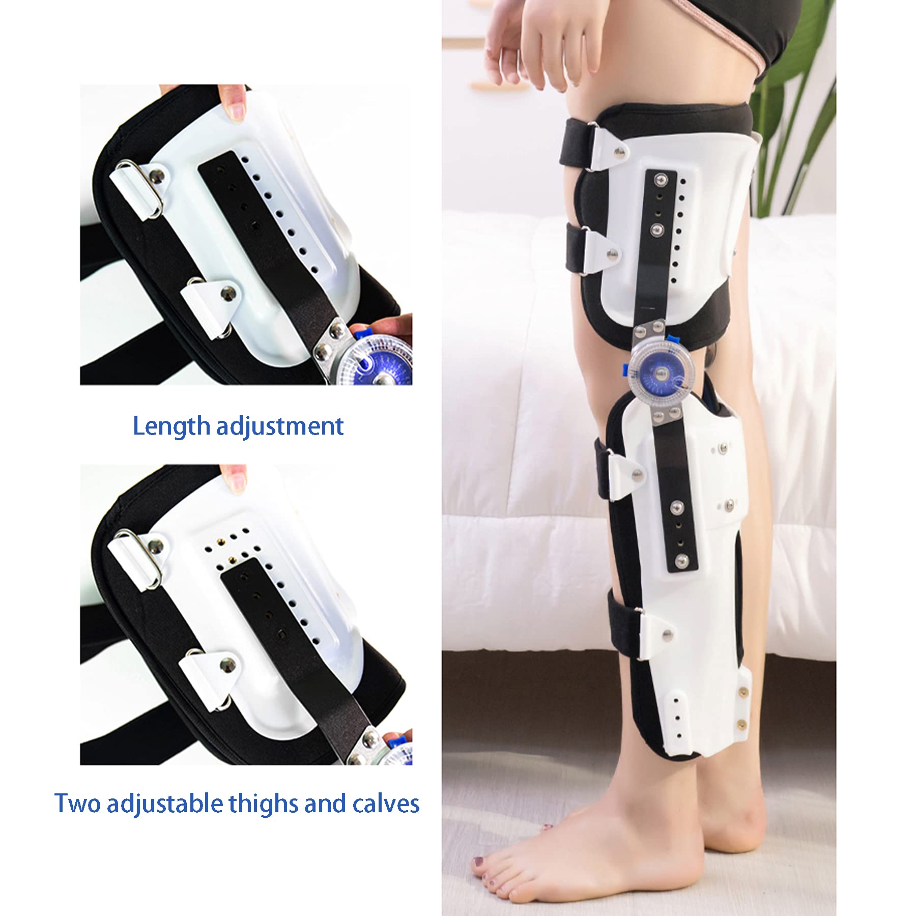 Ortesis Rodilla Bisagra para La Pierna para Lesionados Esguinces Artritis Desgarros del Menisco Lesiones Ligamentosas Artrosis Ortopedia De Lesiones Ligamentas Protección Seguridad,Lager