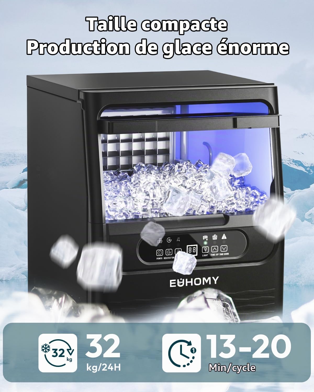 EUHOMY Machines à glaçons CIM011