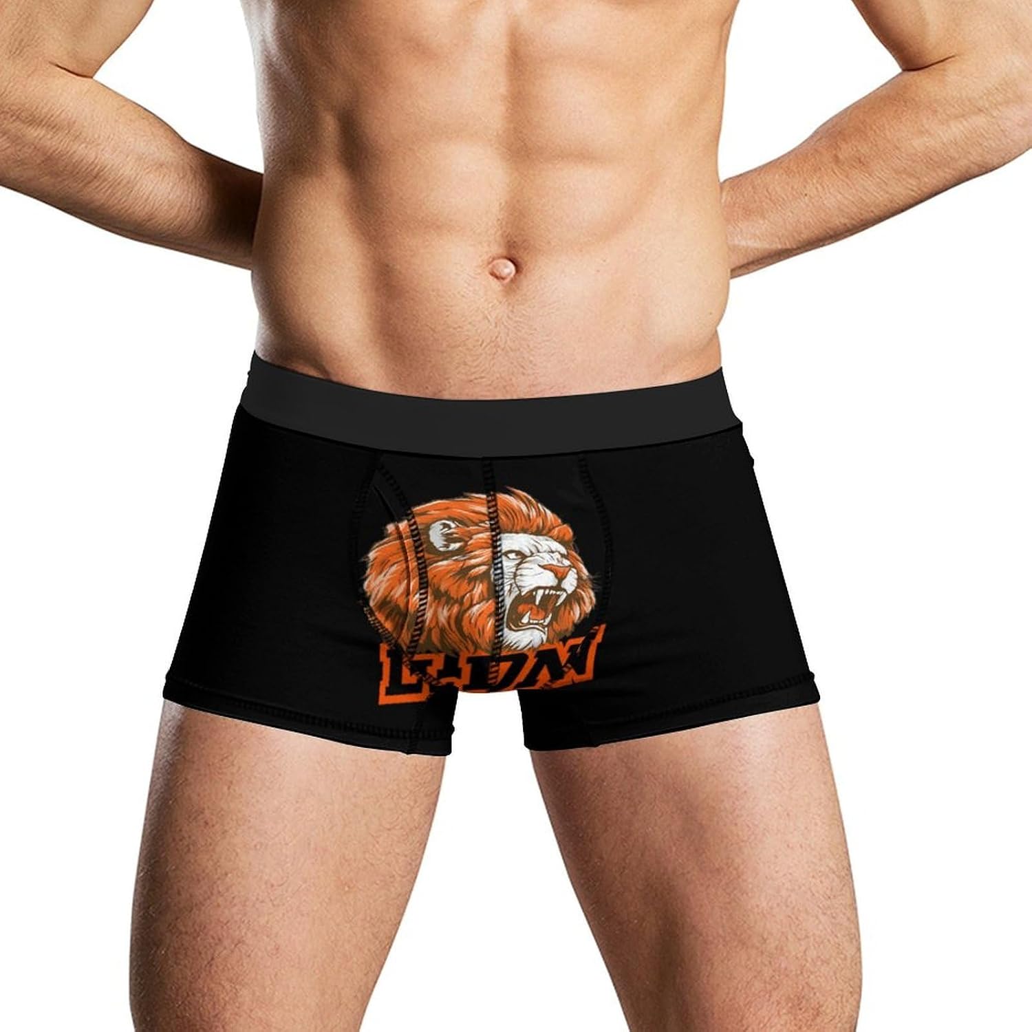 Lion Logo Novelty Men's Boxer Briefs Soft Breathable Underpants Trunks Stretch Underwear
