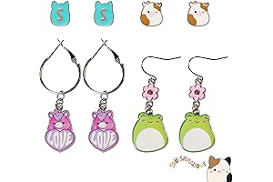 Squishmallows Earrings for Girls with Charms