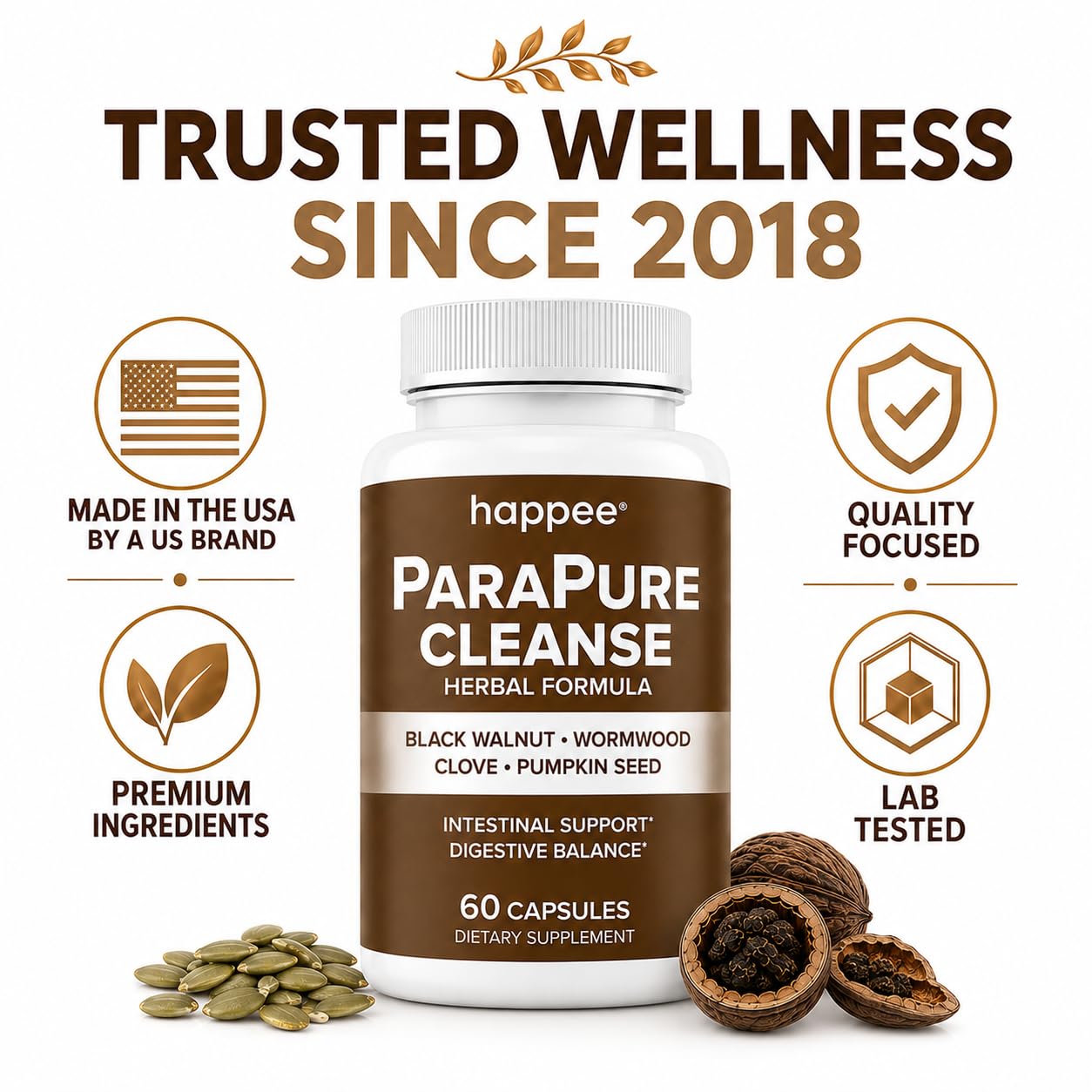 Happee Parasite Cleanse for Humans, Intestinal Guard, Herbal Supplement — Amazon image 5