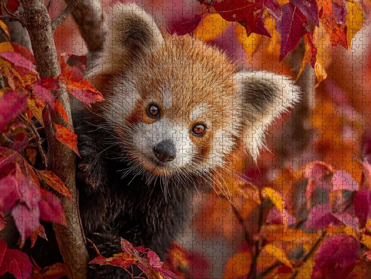 Niedlich Holz Puzzles 156x105cm, Blatt Jigsaw Puzzles 5000 Teile für Erwachsene Mit Box, EIN Herausforderndes Rätsel Game, Farbenfrohes Legespiel, Geeignet für die meisten Gruppen, Geschenke, O-5955