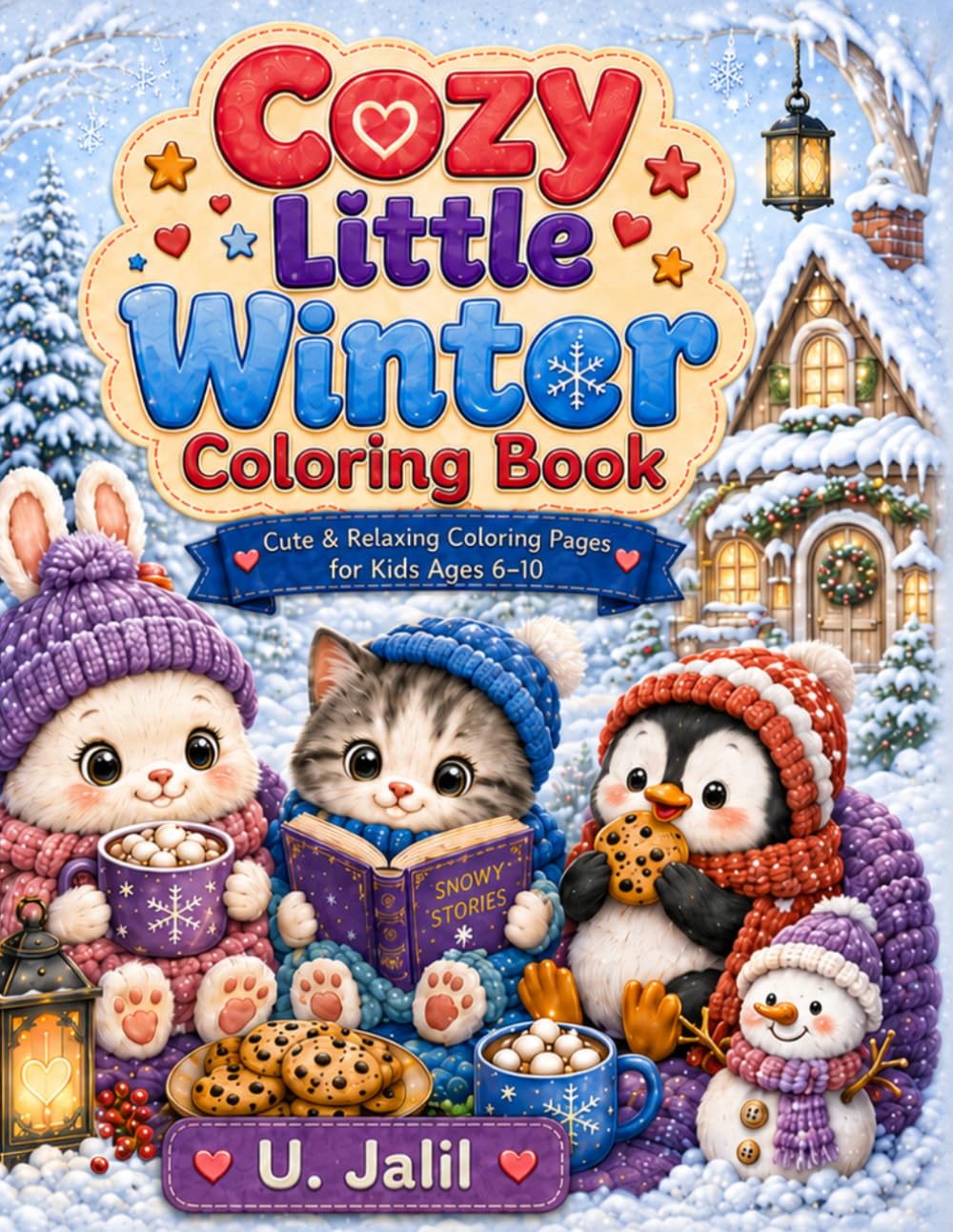 Cozy Little Winter Coloring Book: Cute & Relaxing Winter Coloring Pages for Kids Ages 6–10 (Cozy Little Coloring Book Series)