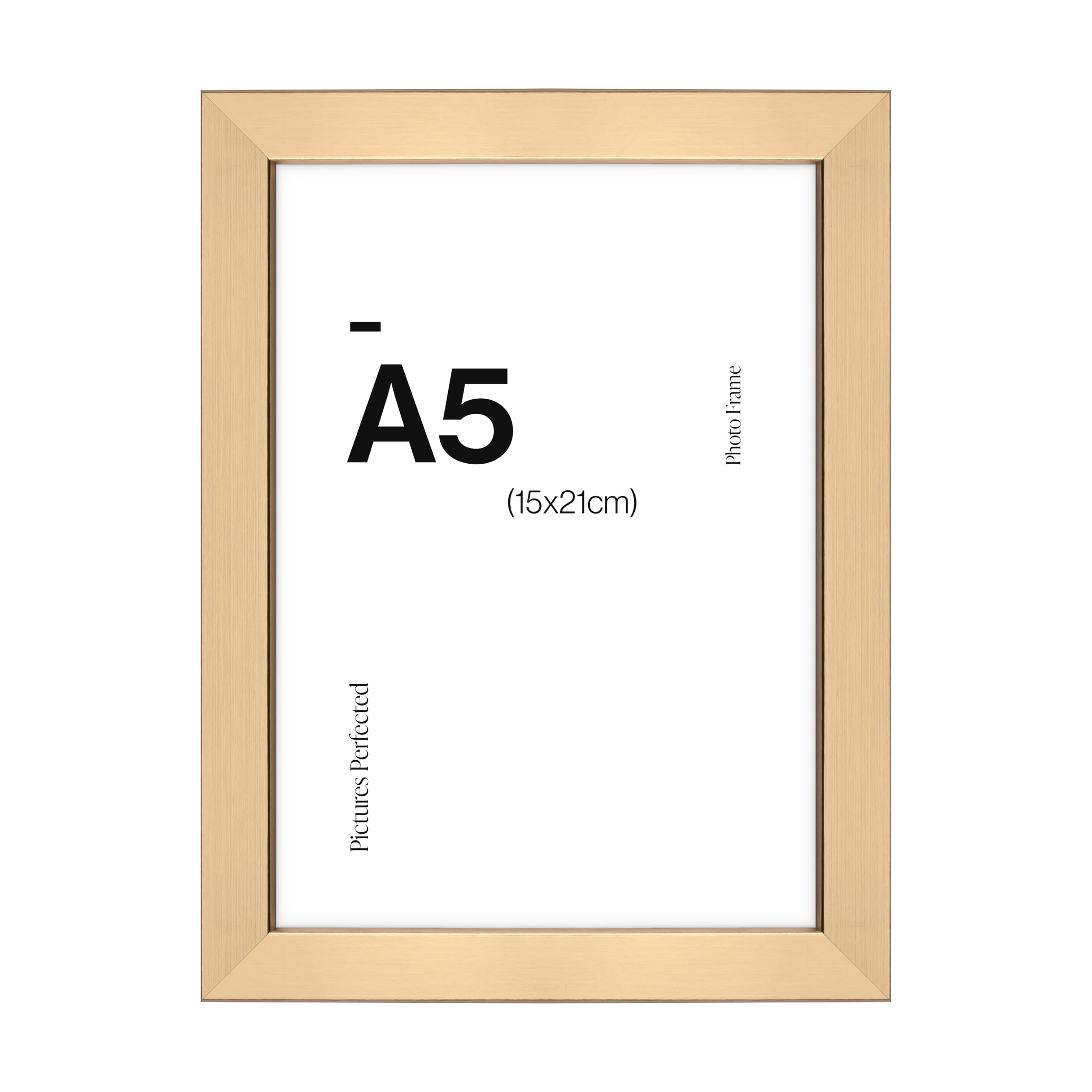 Contemporary Gold A5 Wooden Photo Frame for A5 Photos or Pictures