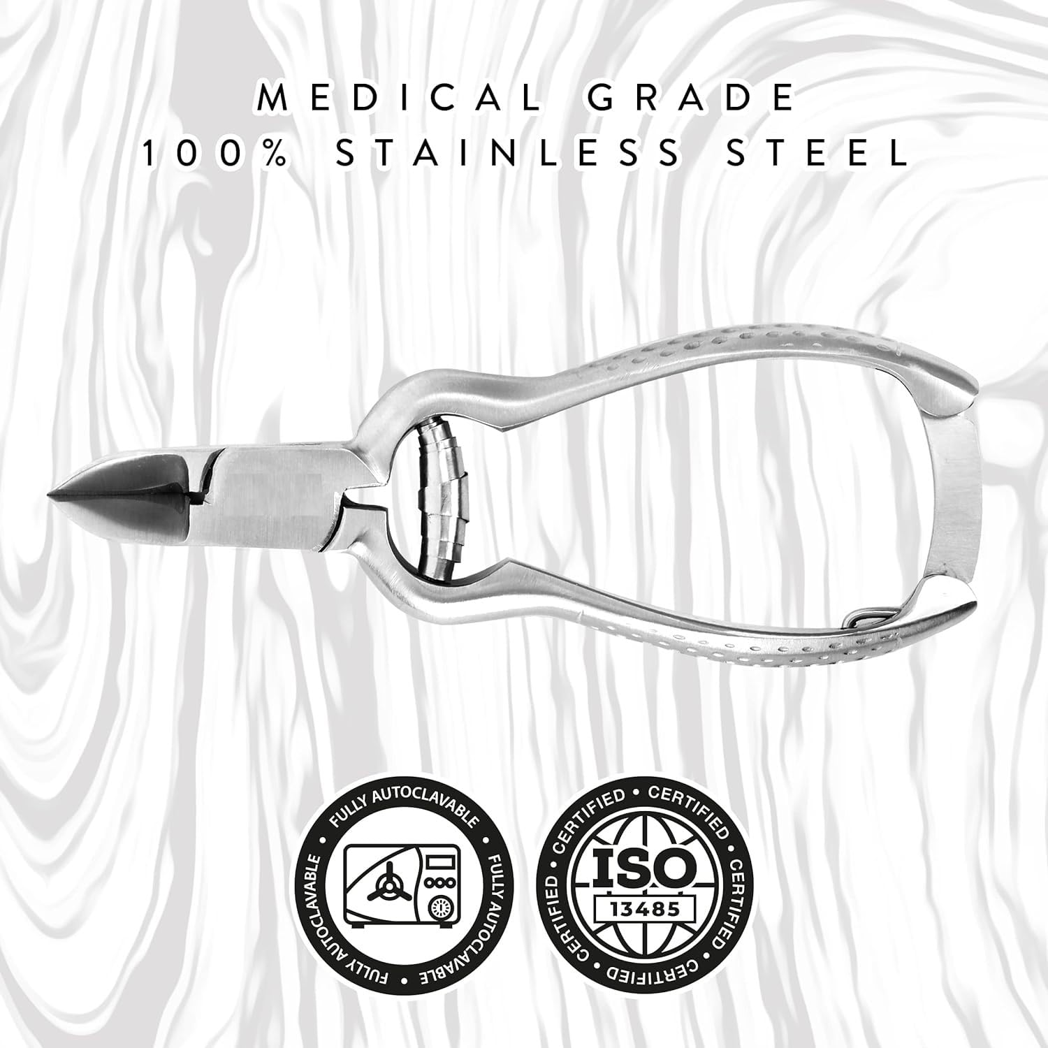 MEI DE MODA German Steel Heavy Duty Toenail Clippers - Trim Thick or Hard Toenails with Medical Grade High Carbon Stainless Steel Toenail Cutter - Professional Podiatrist Toenail Nipper (Silver) 2